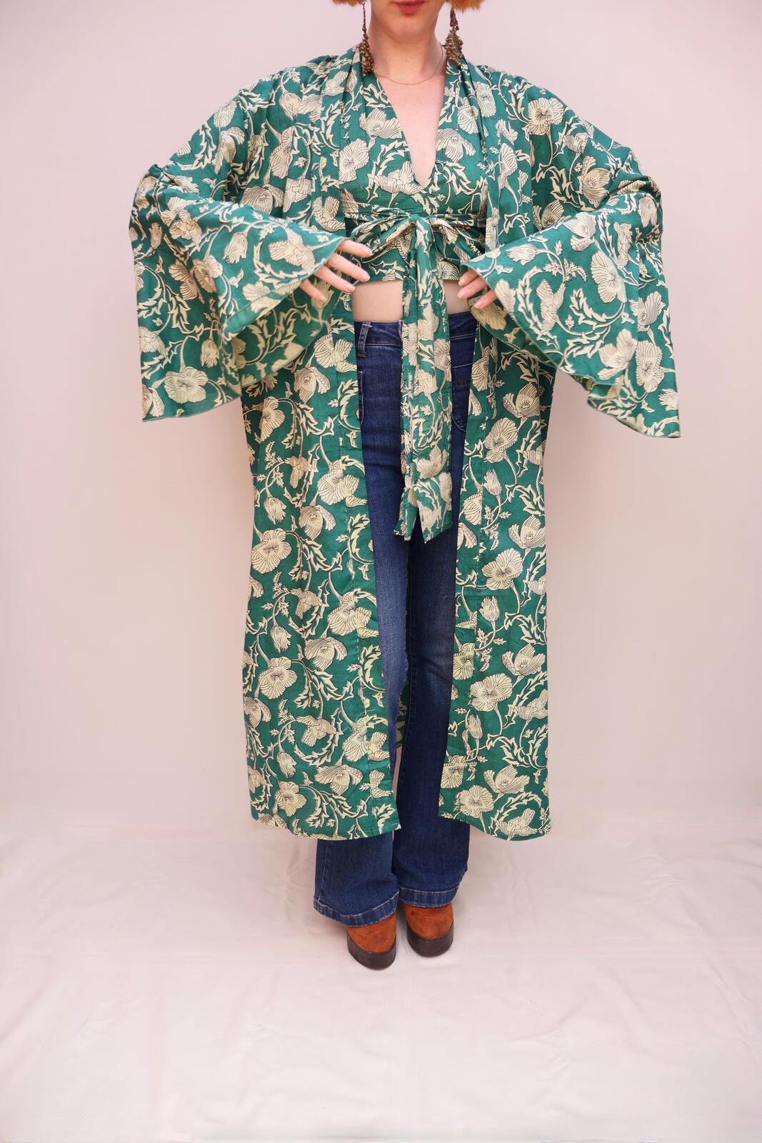 Block Printed Cotton Kimono
