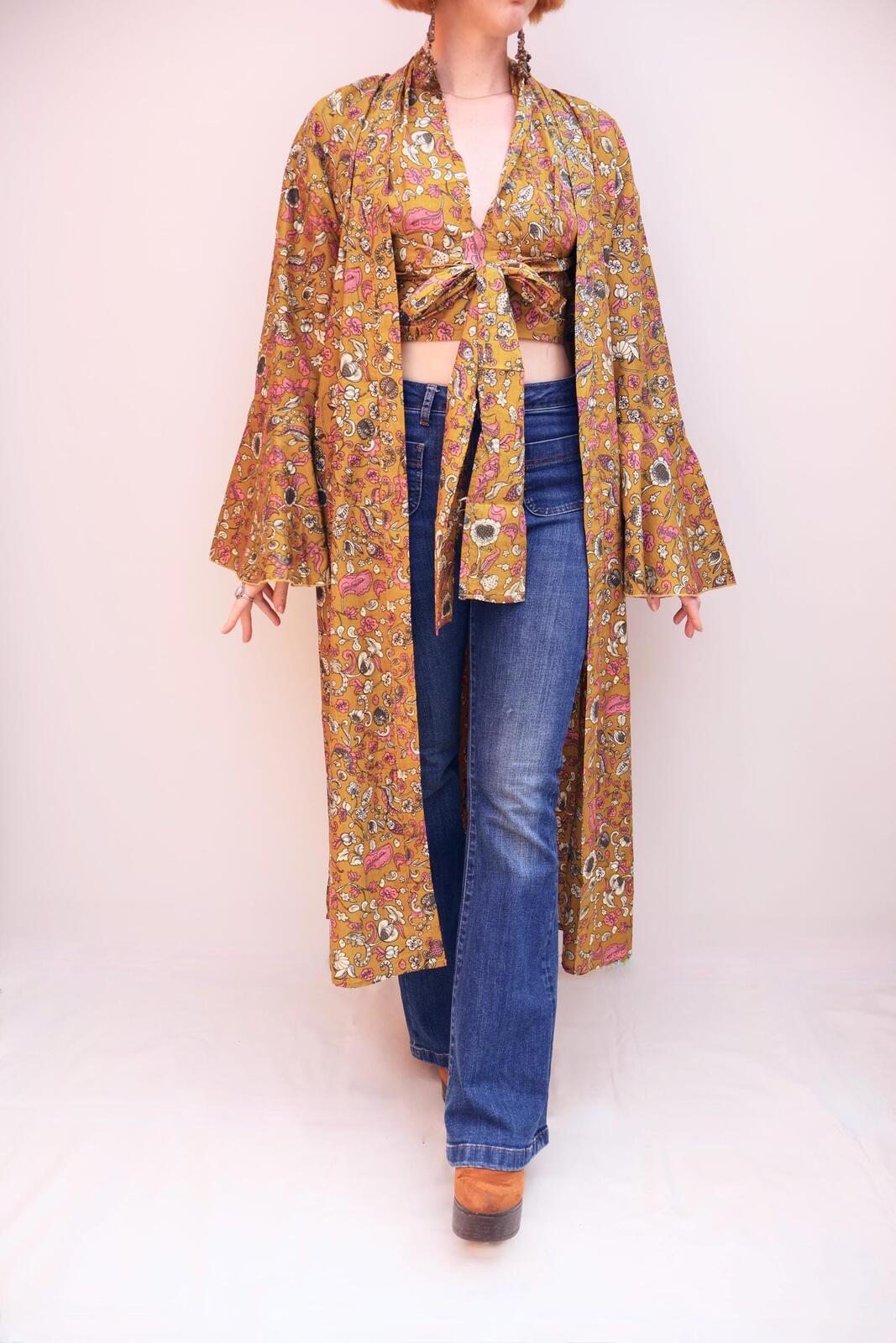 Block Printed Cotton Kimono