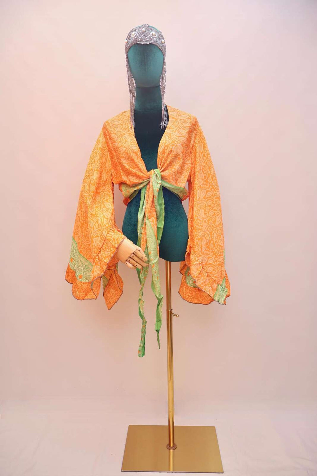 Upcycled Sari Silk Blouse