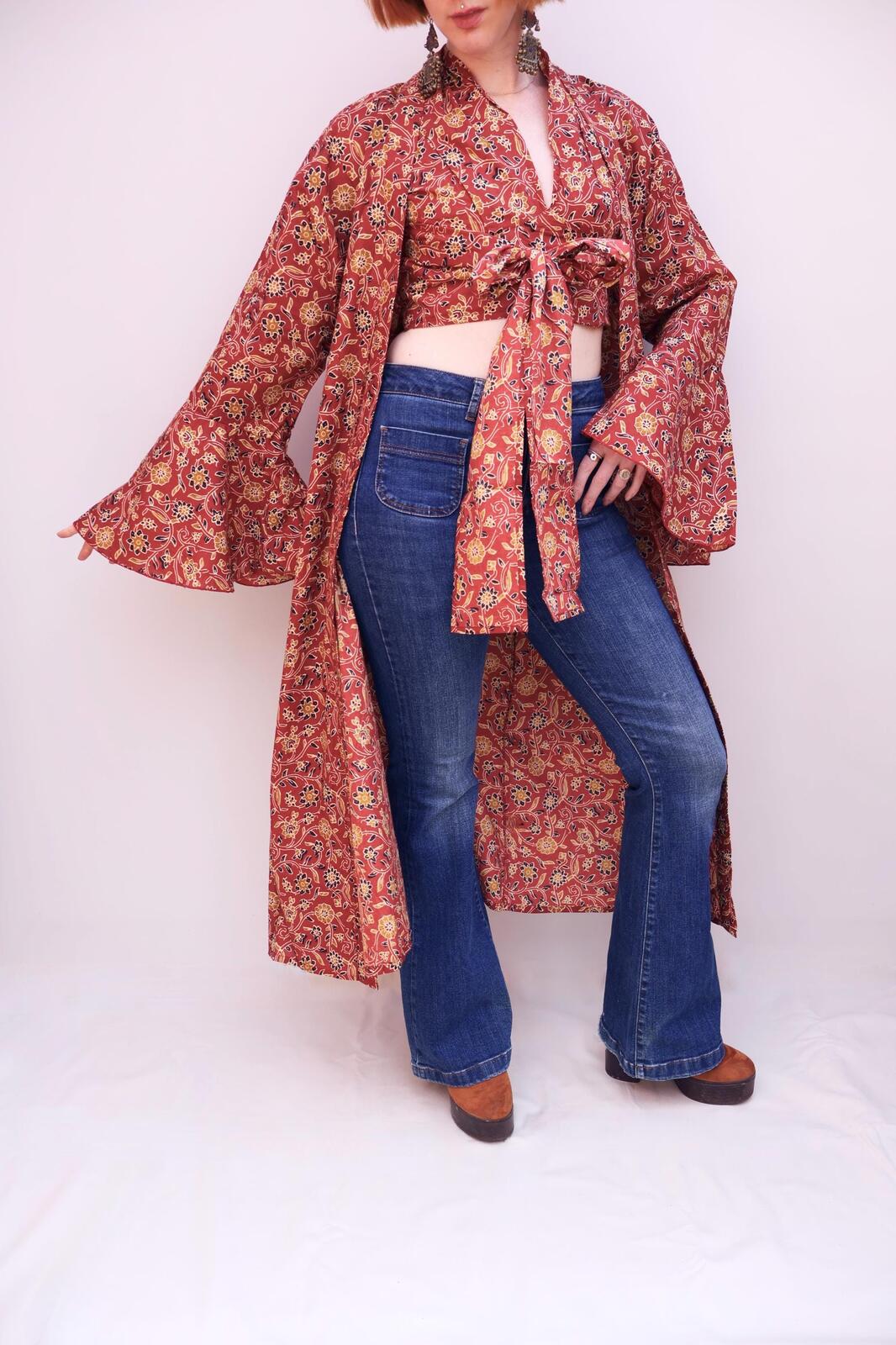 Block Printed Cotton Kimono