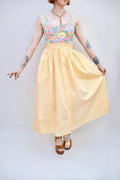 Vintage Buttercup Embroidered Skirt