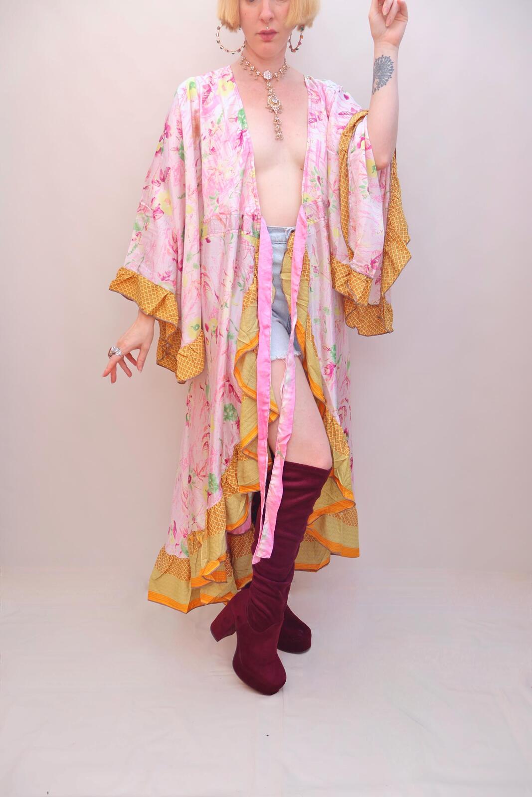 Upcycled Sari Wrap Dress