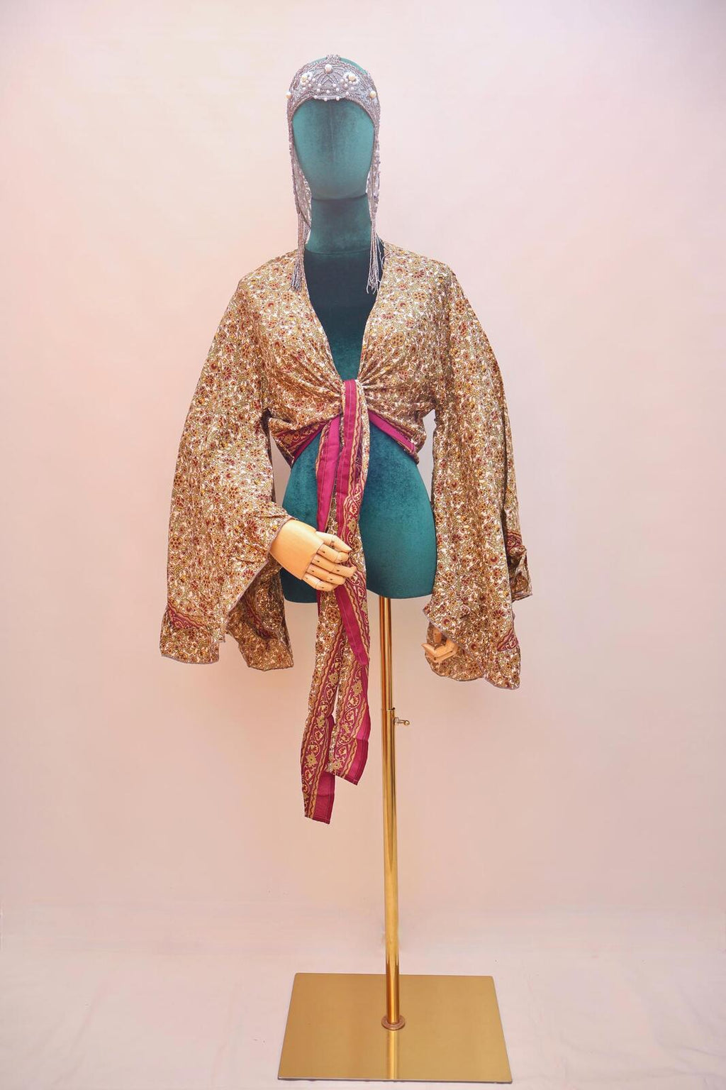 Upcycled Sari Silk Blouse
