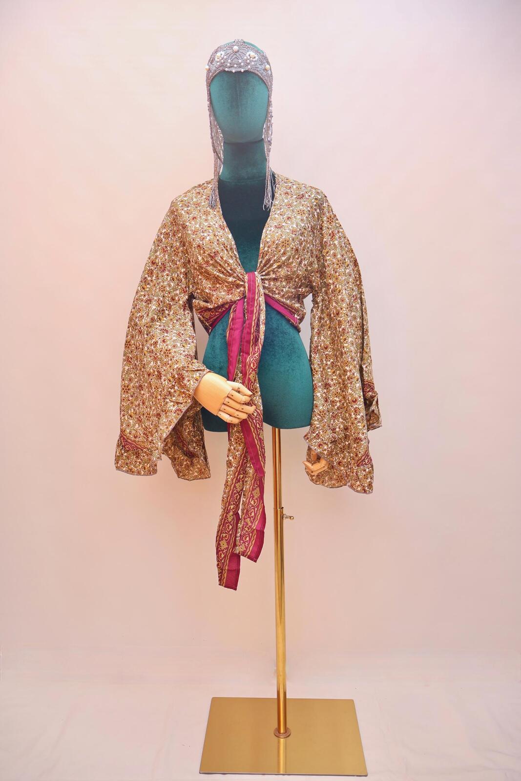 Upcycled Sari Silk Blouse