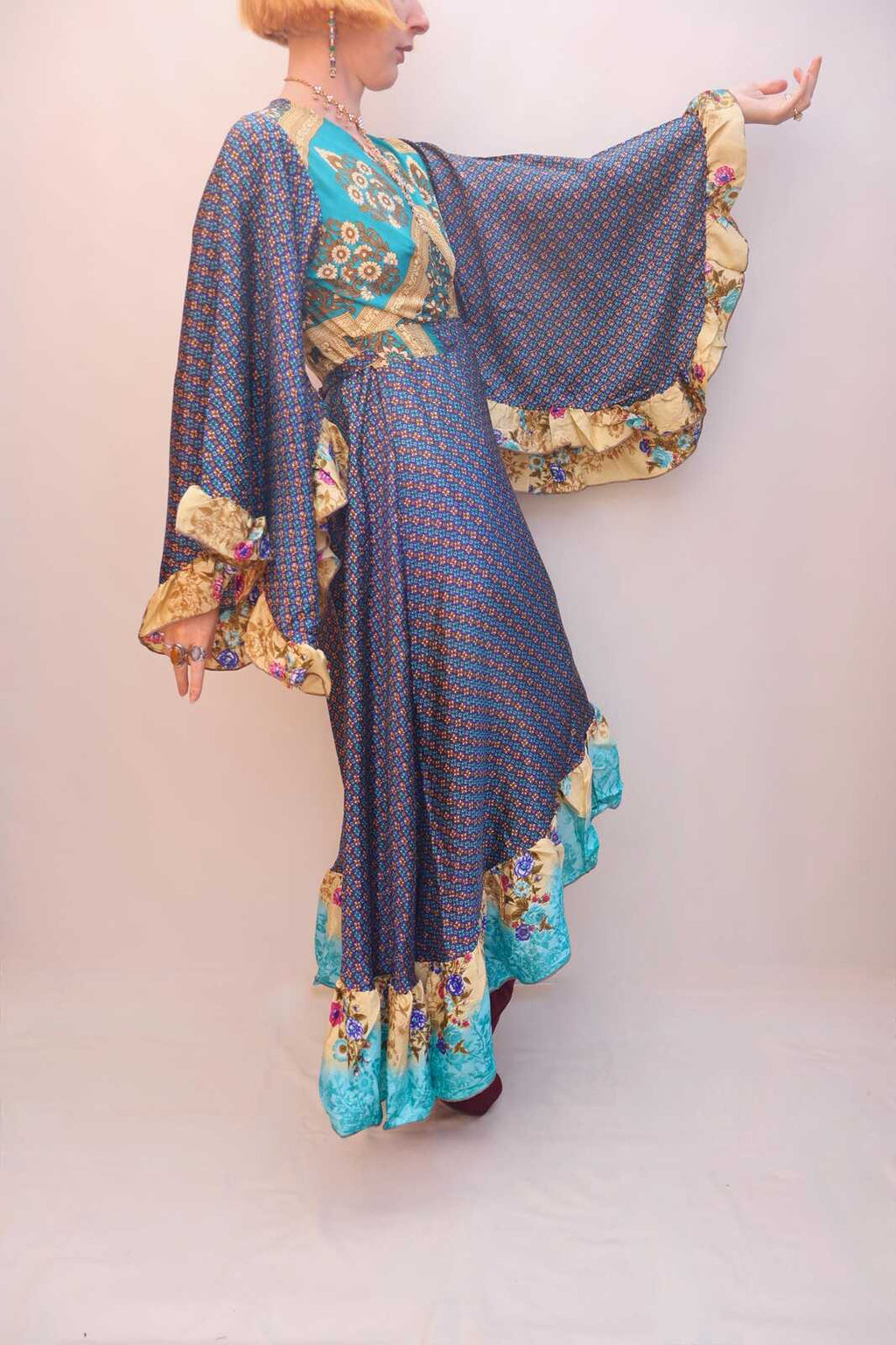 Upcycled Sari Wrap Dress
