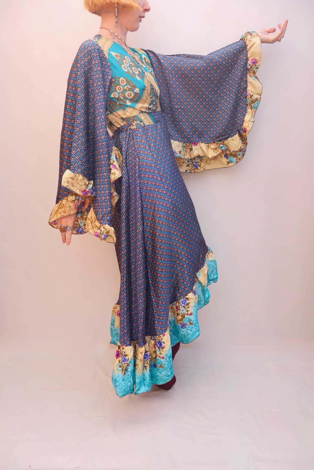 Upcycled Sari Wrap Dress