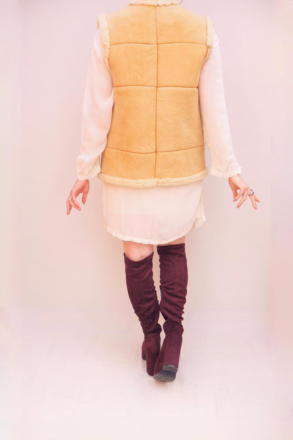 Vintage Sheepskin Gilet Jacket