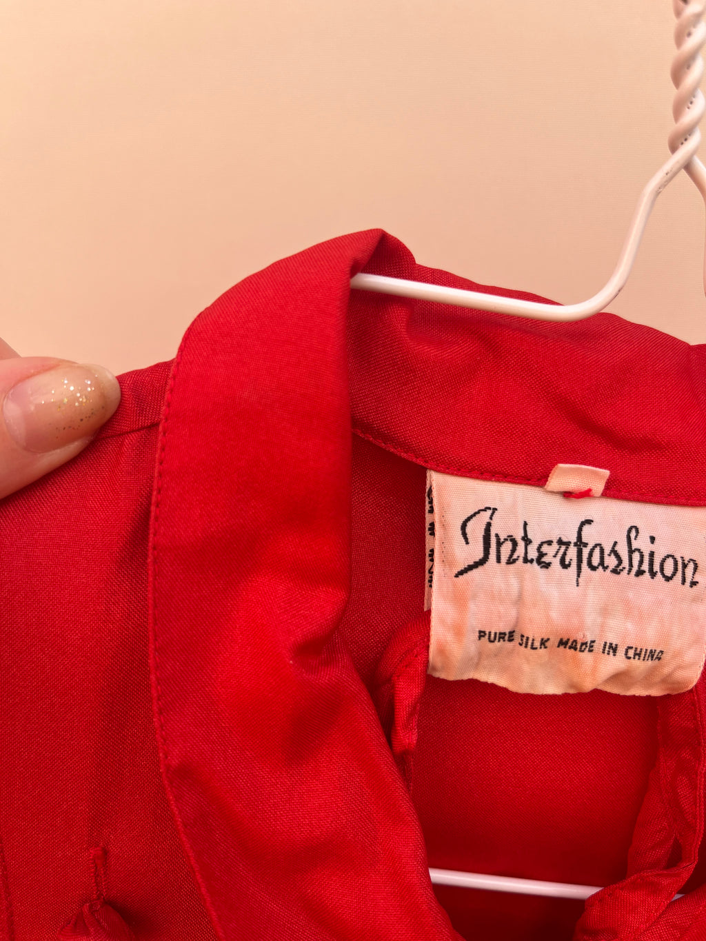 Vintage 60s Silk Red Dress