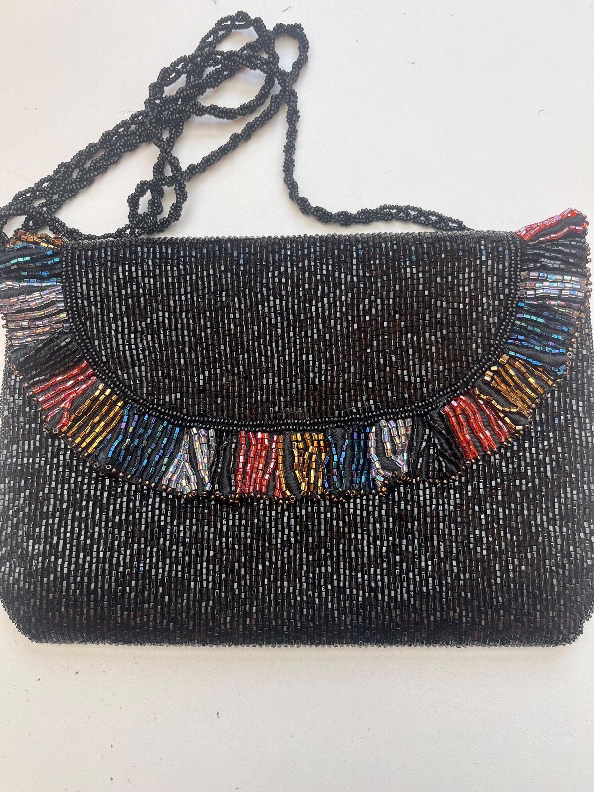 Vintage 80s Beaded Bag