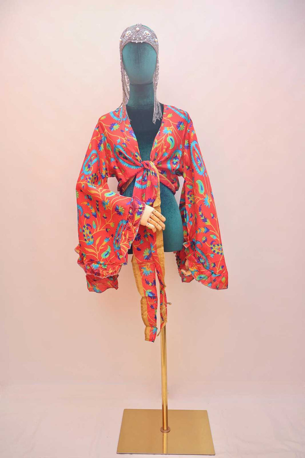 Upcycled Sari Silk Blouse