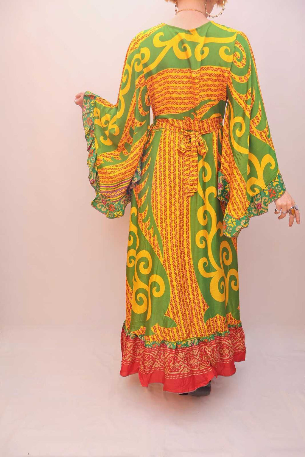 Upcycled Sari Wrap Dress