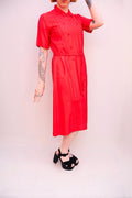 Vintage 60s Silk Red Dress