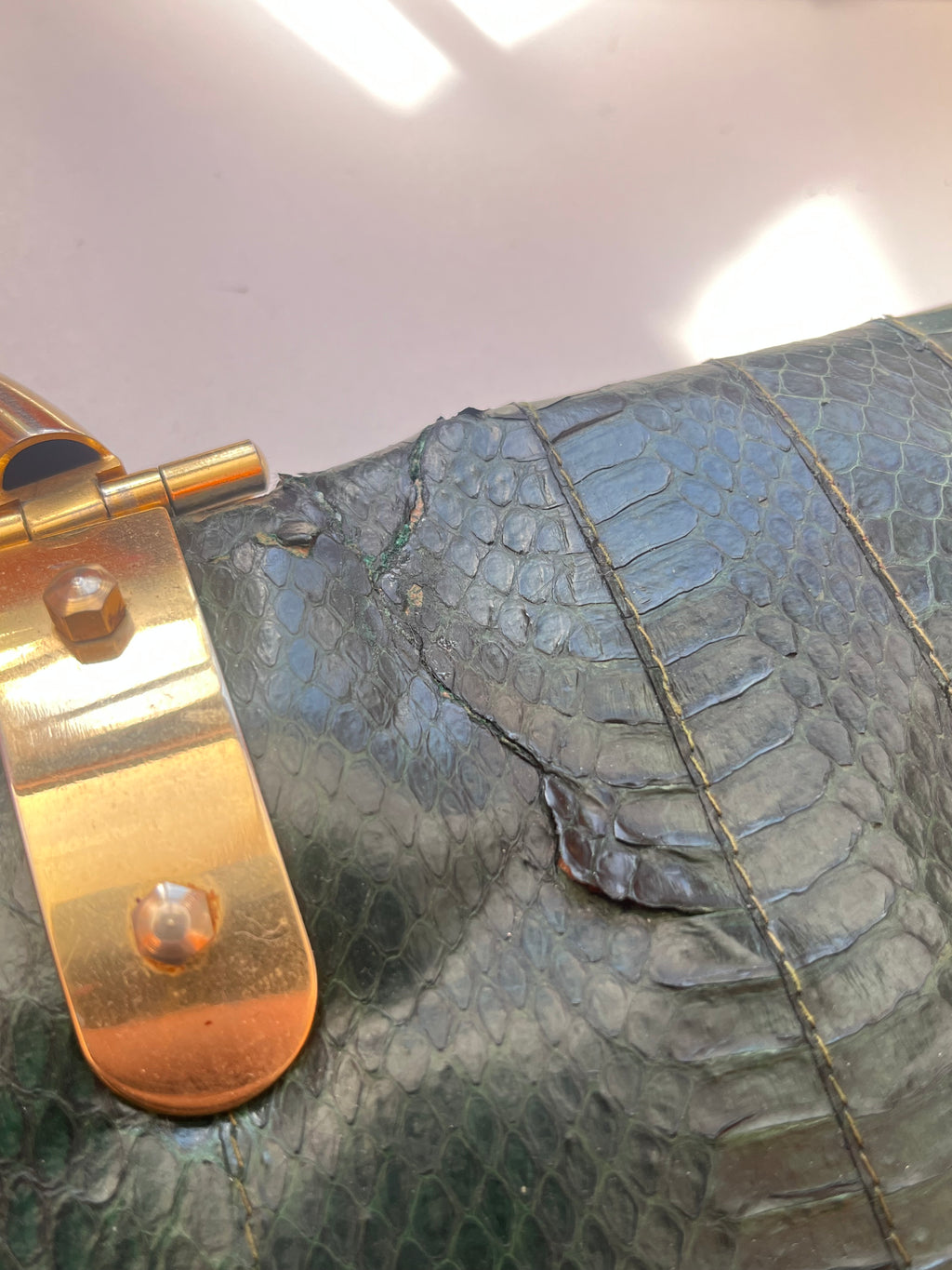 Vintage 70s Snakeskin Clutch