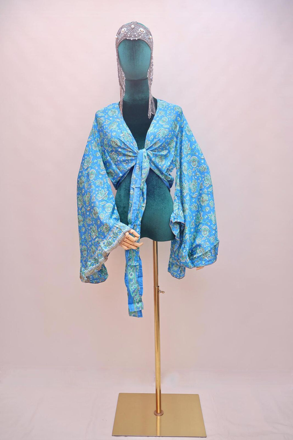 Upcycled Sari Silk Blouse