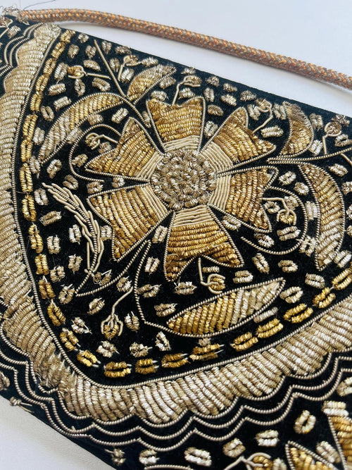 Vintage 70s Zardozi Clutch Bag