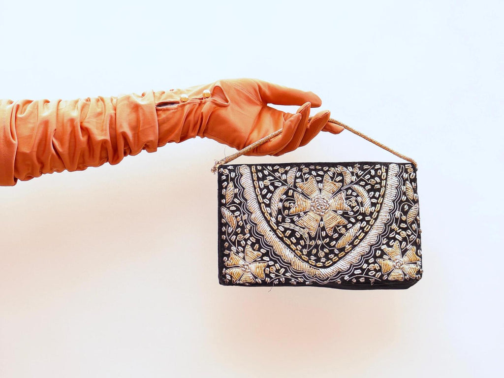 Vintage 70s Zardozi Clutch Bag