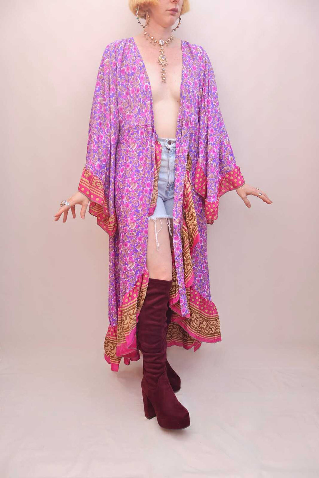 Upcycled Sari Wrap Dress