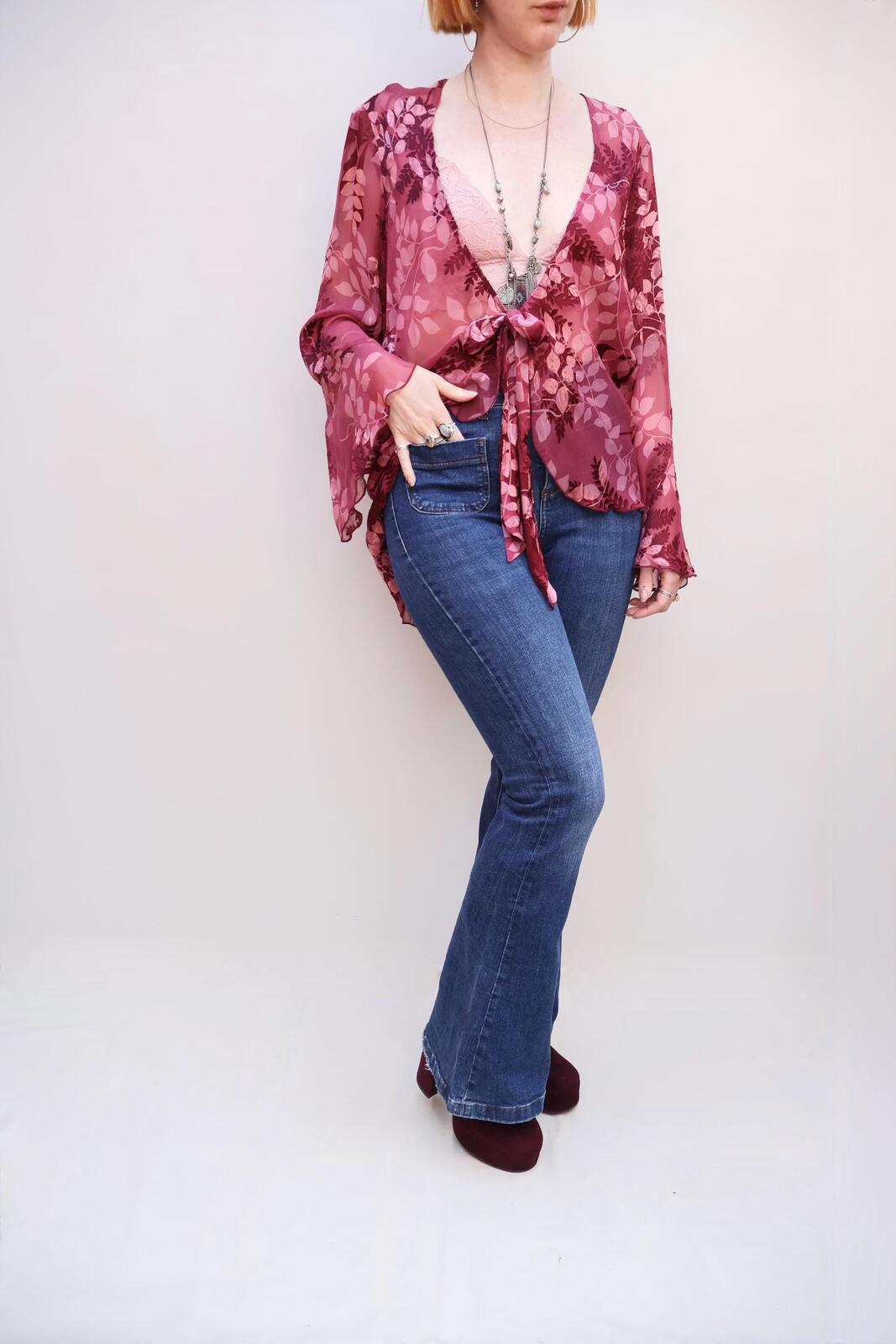 Vintage Devore Silk Blouse