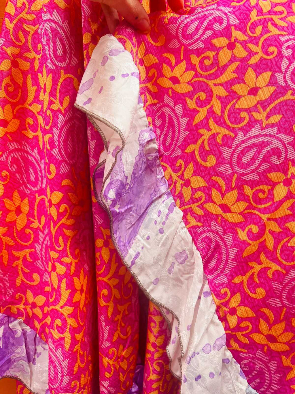 Upcycled Sari Wrap Dress