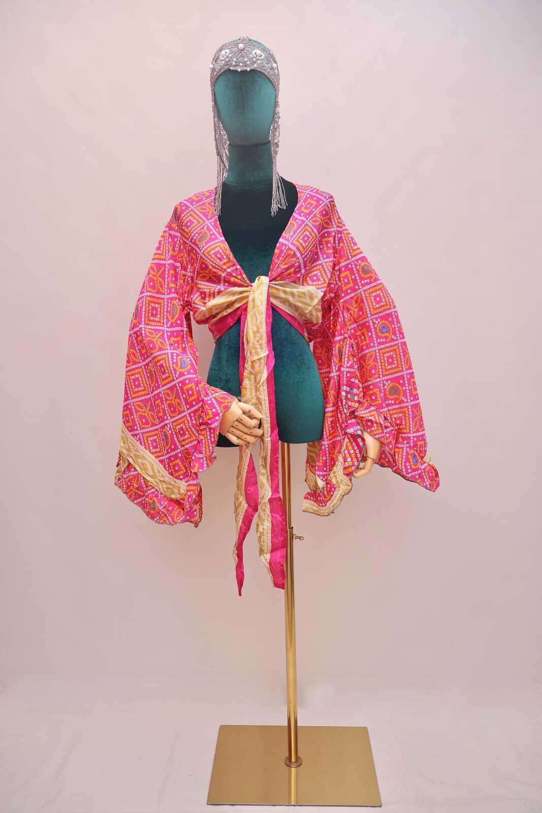 Upcycled Sari Silk Blouse