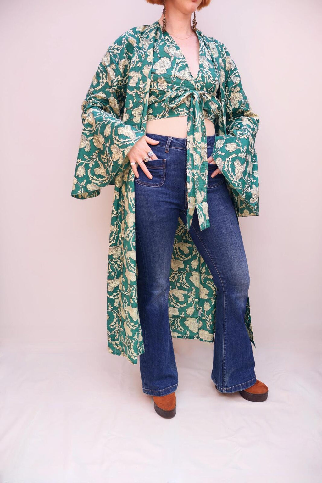 Block Printed Cotton Kimono