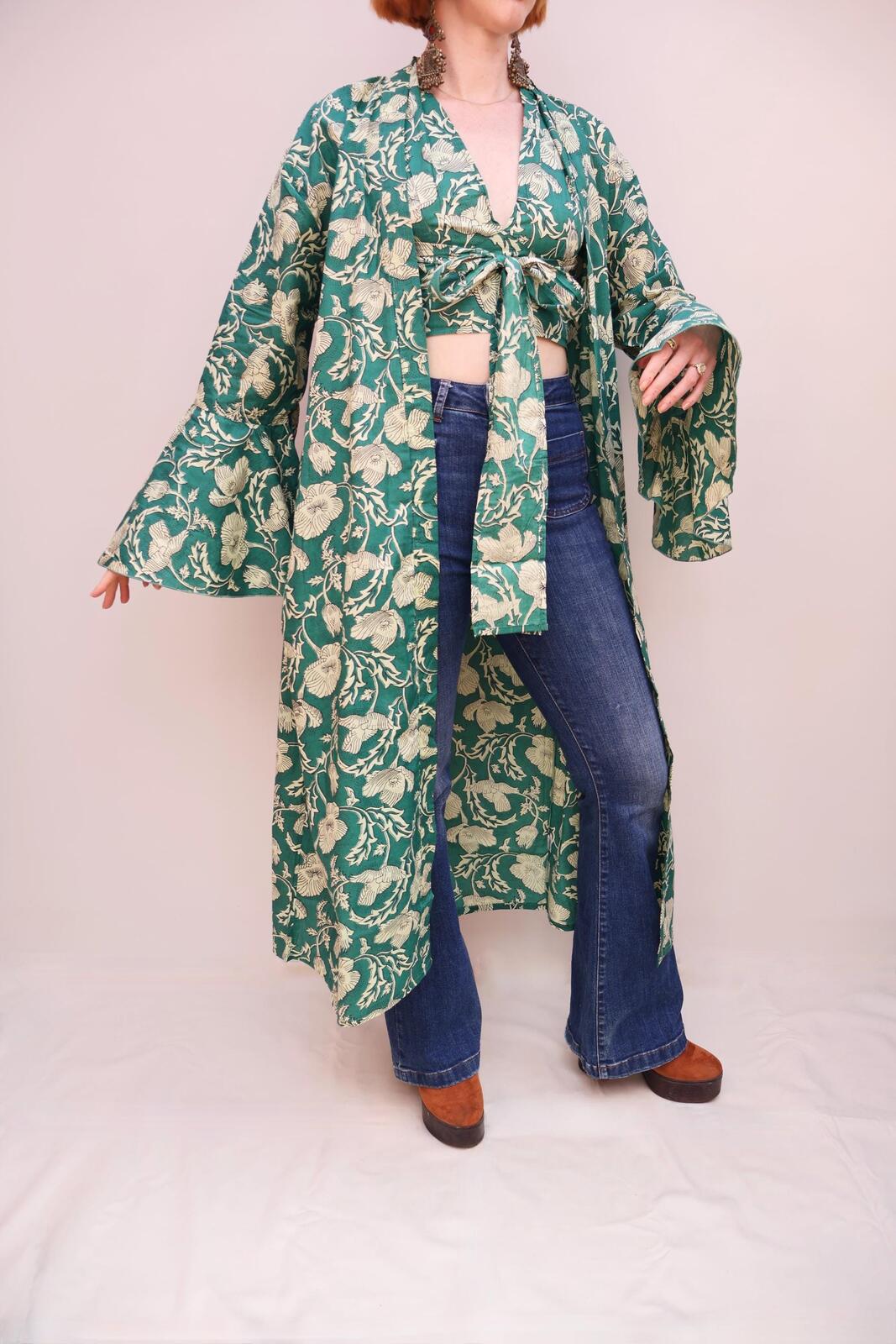 Block Printed Cotton Kimono