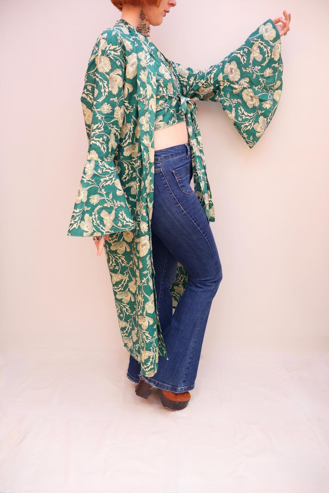 Block Printed Cotton Kimono