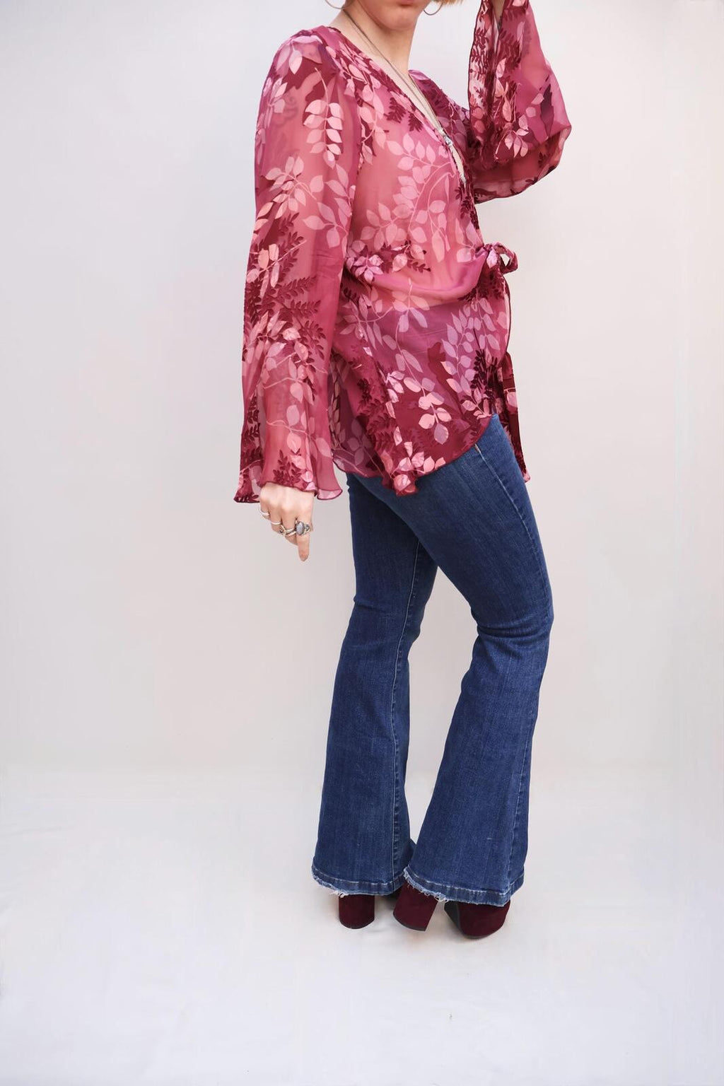 Vintage Devore Silk Blouse