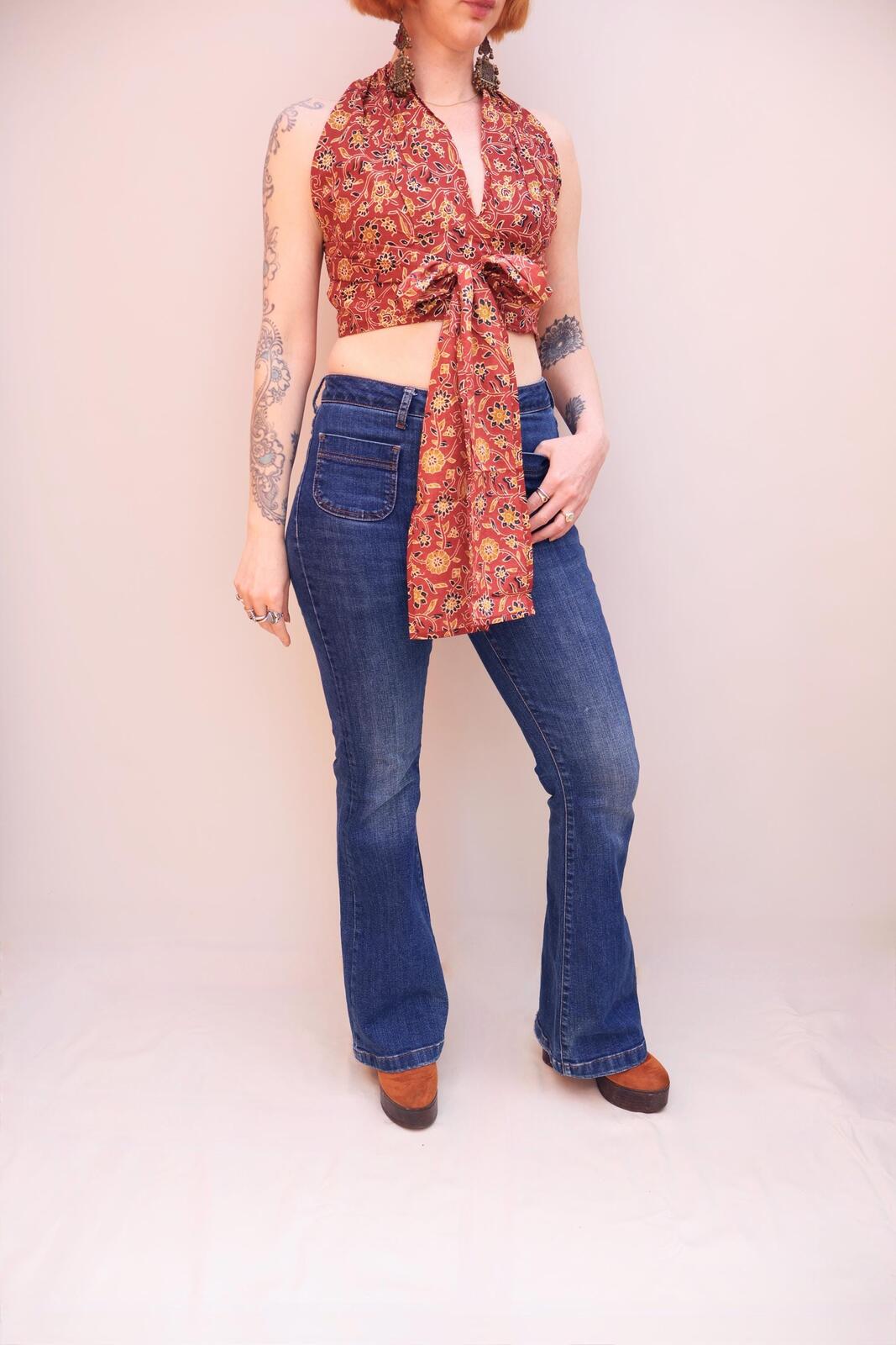 Block Printed Cotton Multiway Top
