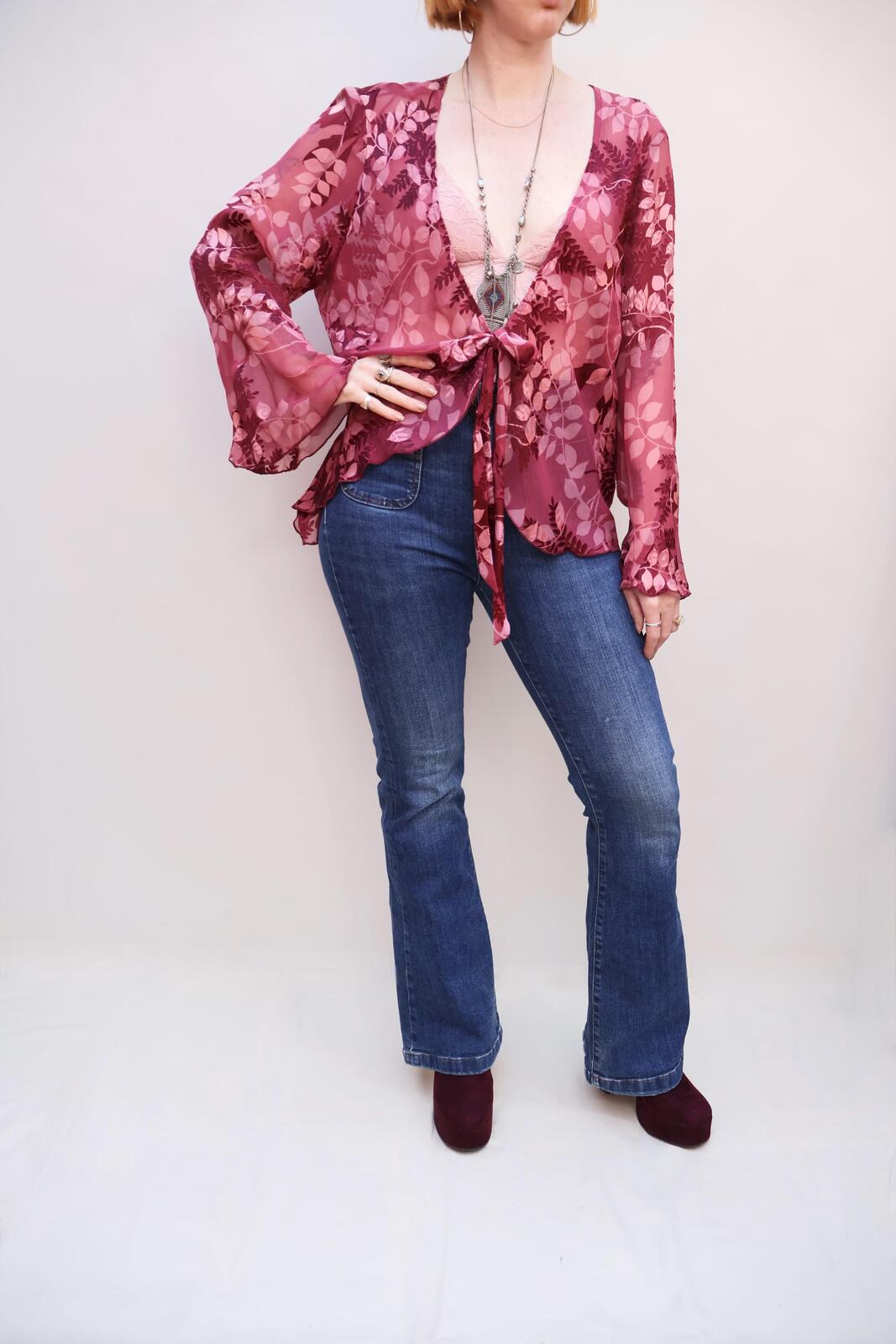 Vintage Devore Silk Blouse