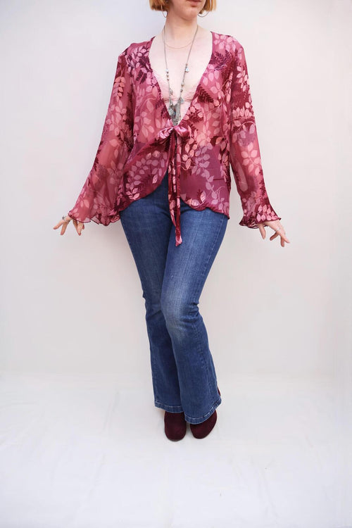 Vintage Devore Silk Blouse