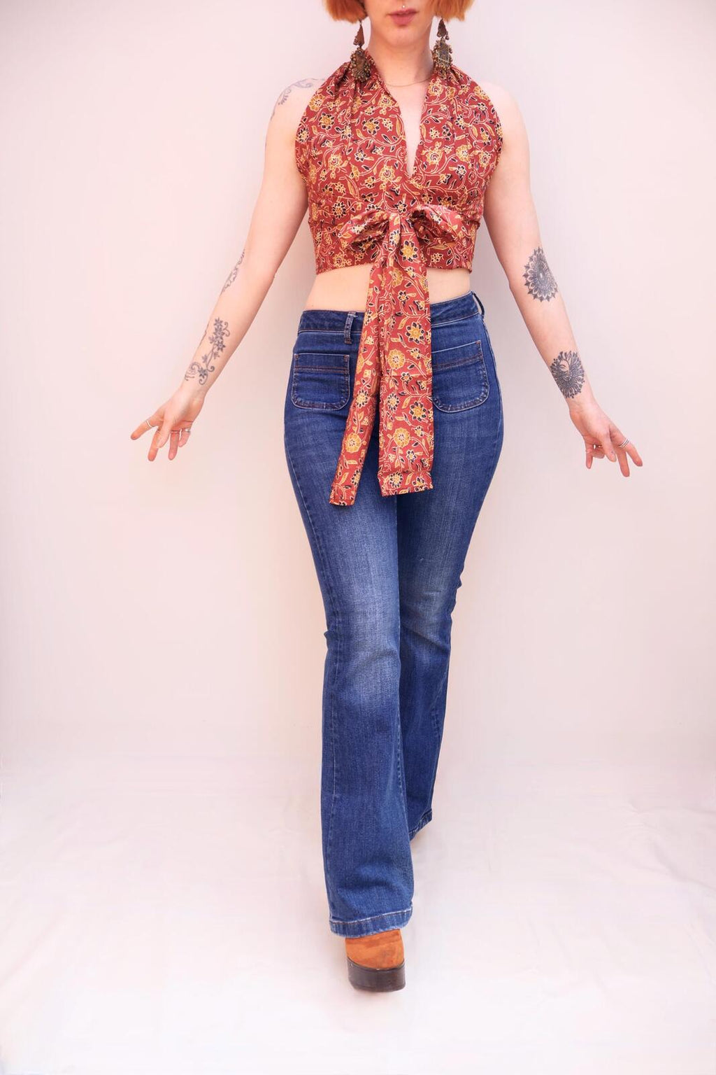 Block Printed Cotton Multiway Top