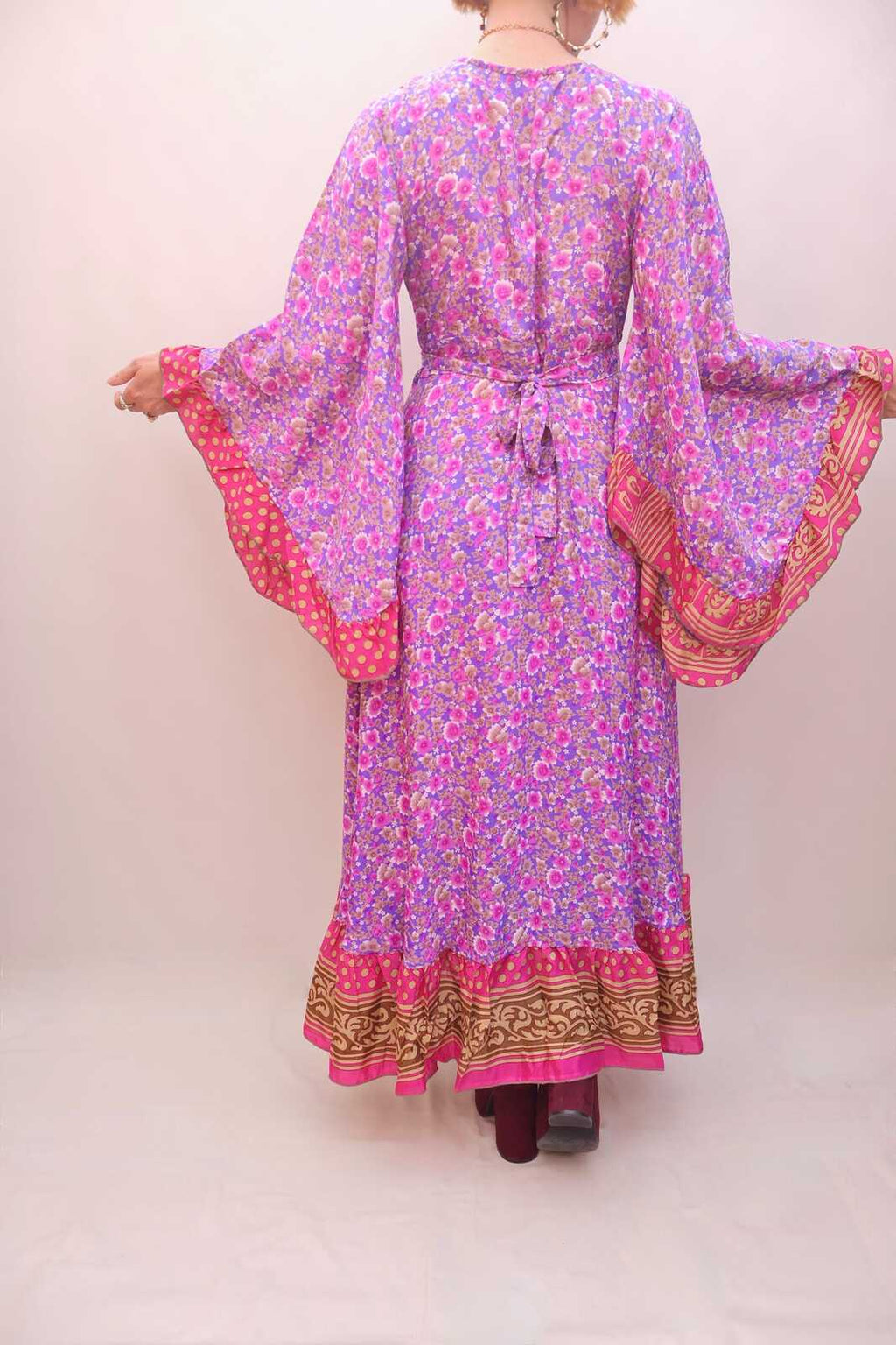 Upcycled Sari Wrap Dress