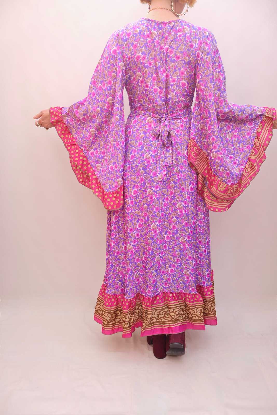 Upcycled Sari Wrap Dress