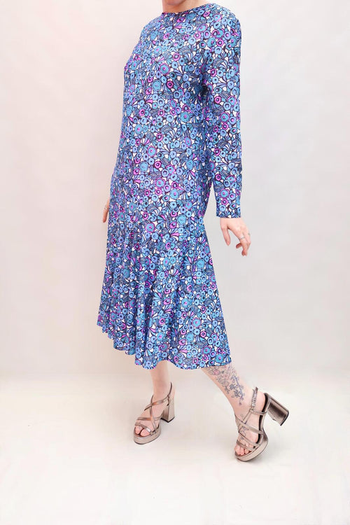 Vintage 80s Drop Waist Dress