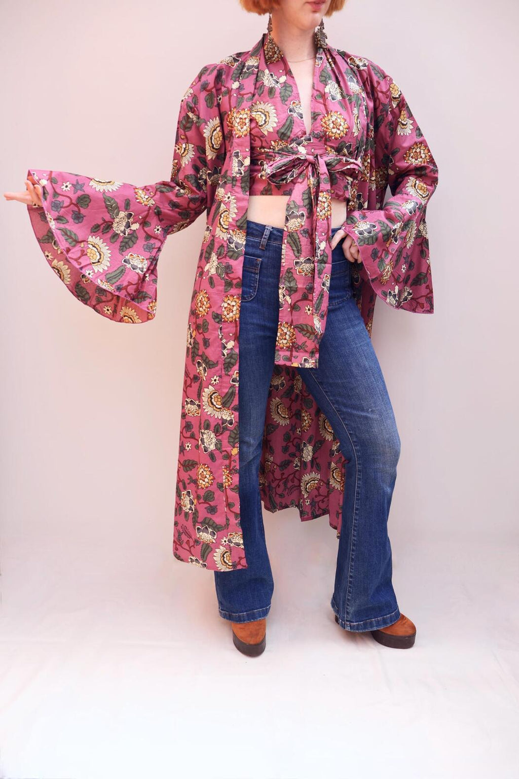 Block Printed Cotton Kimono