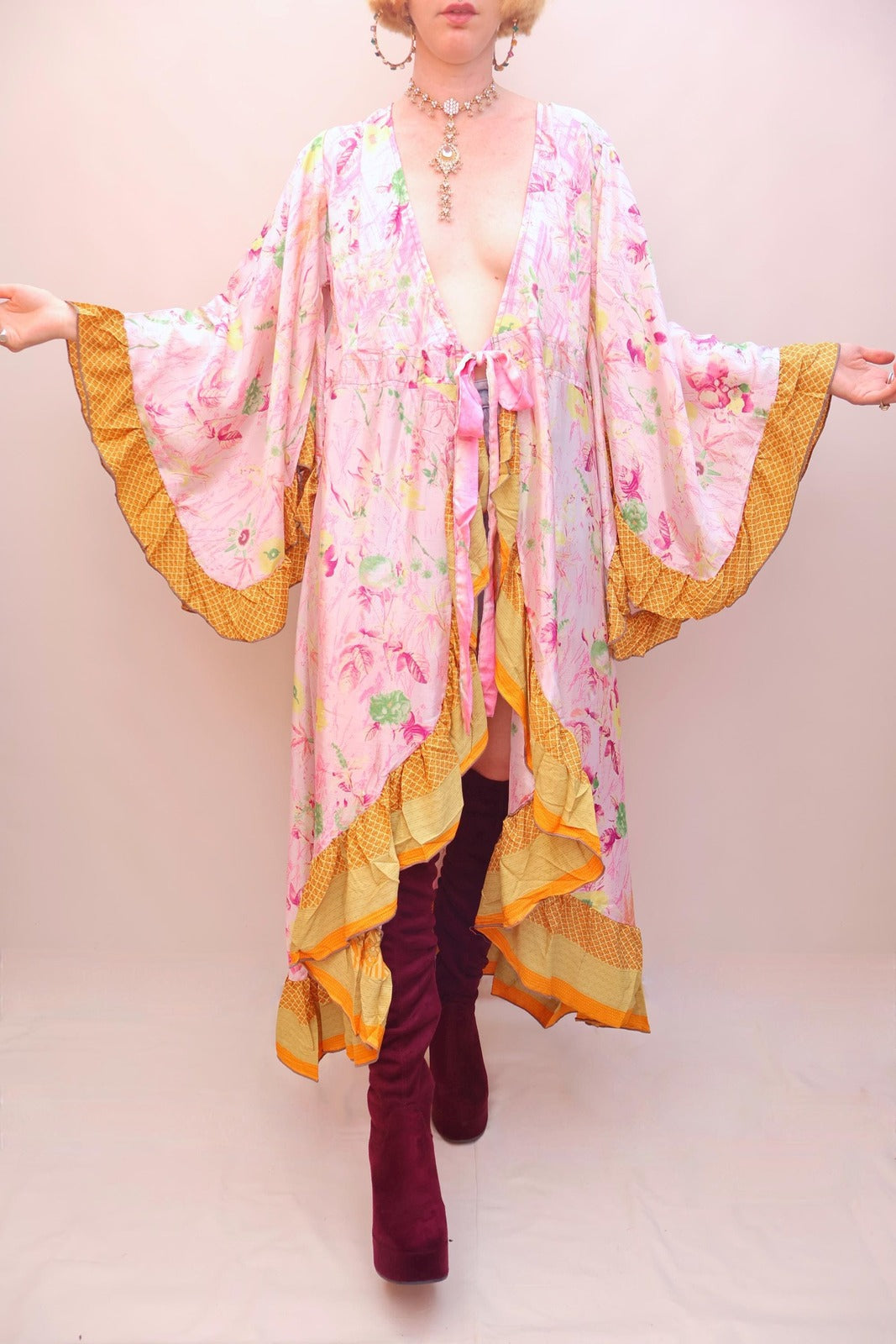Upcycled Sari Wrap Dress
