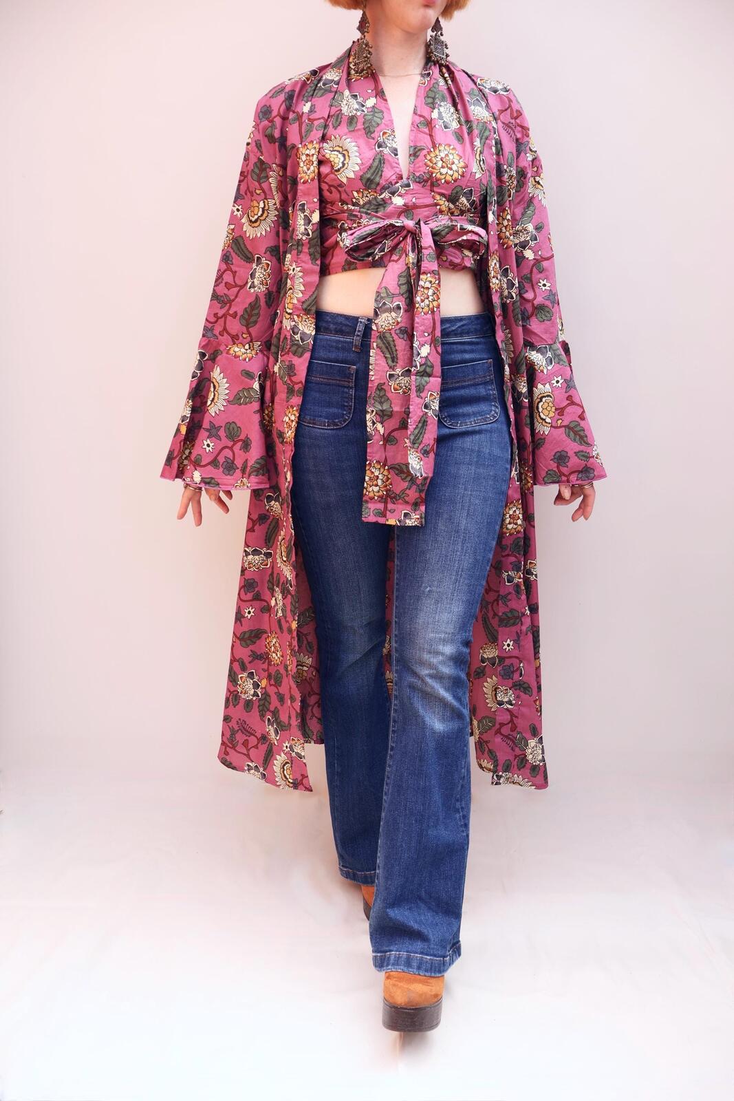 Block Printed Cotton Kimono