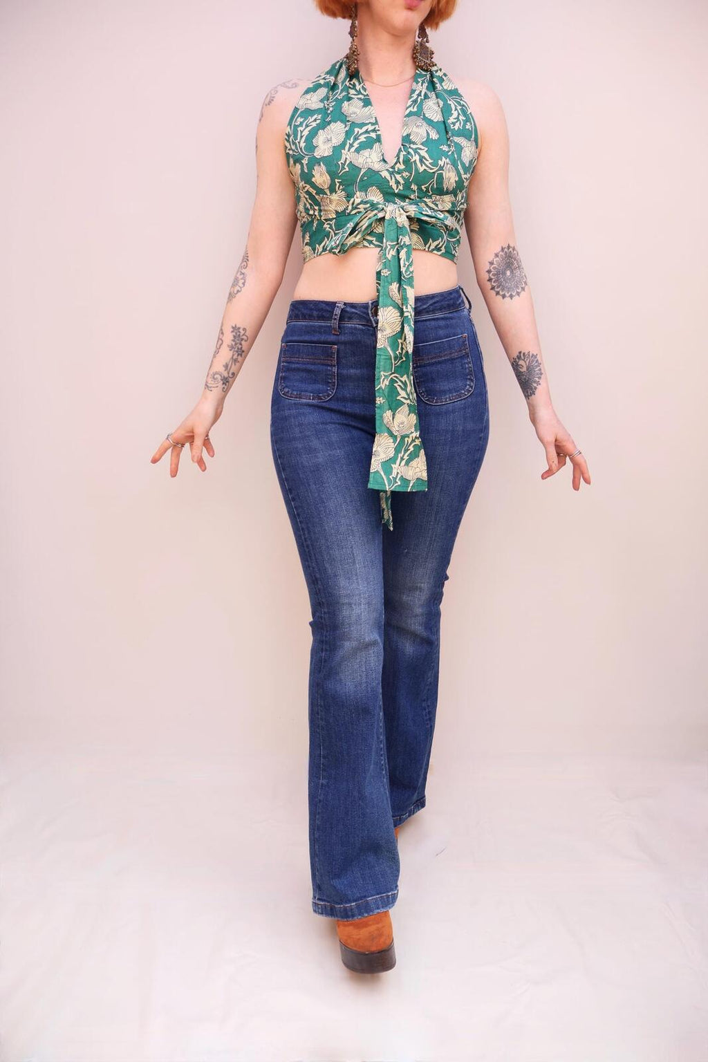 Block Printed Cotton Multiway Top