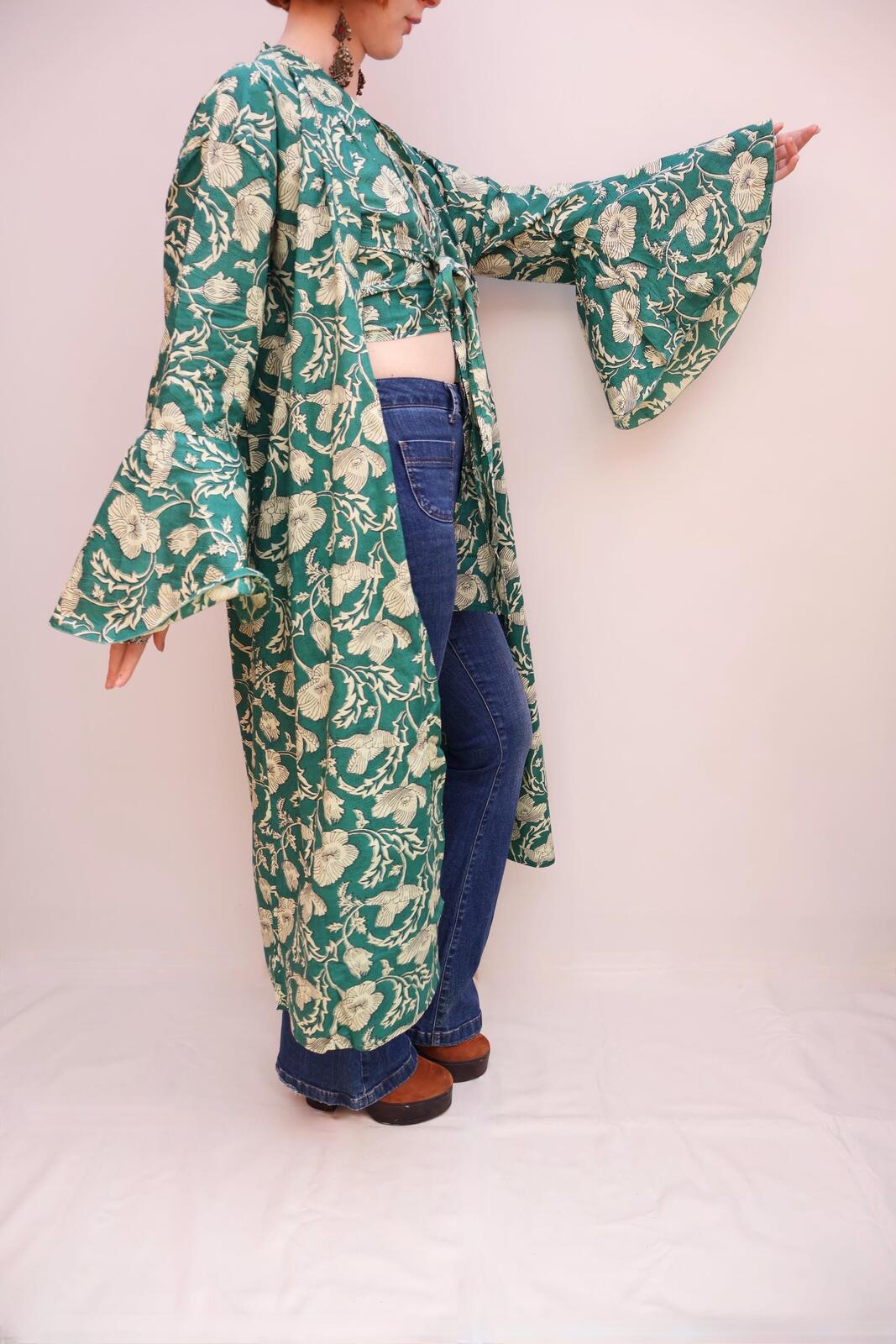 Block Printed Cotton Kimono