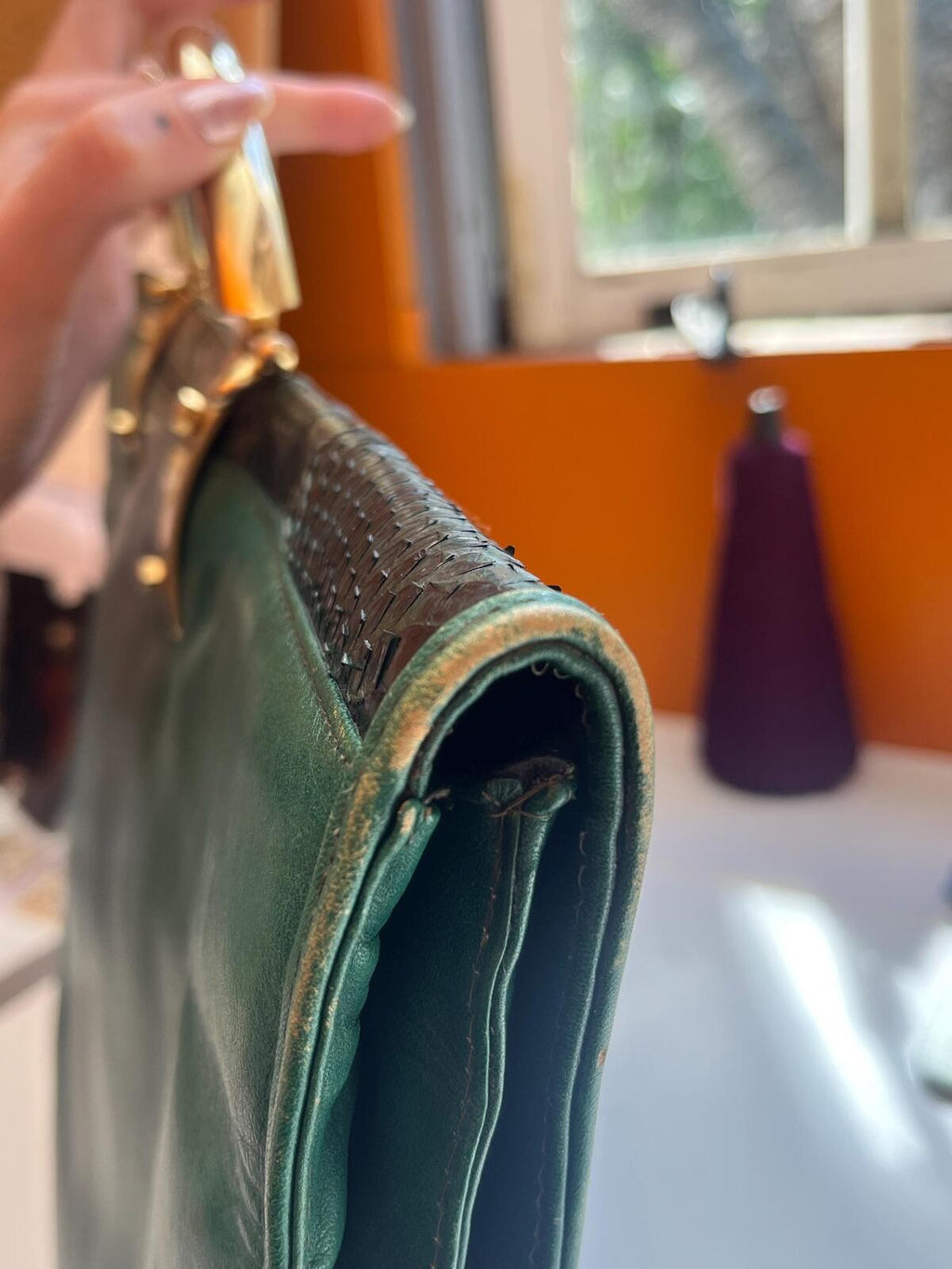 Vintage 70s Snakeskin Clutch