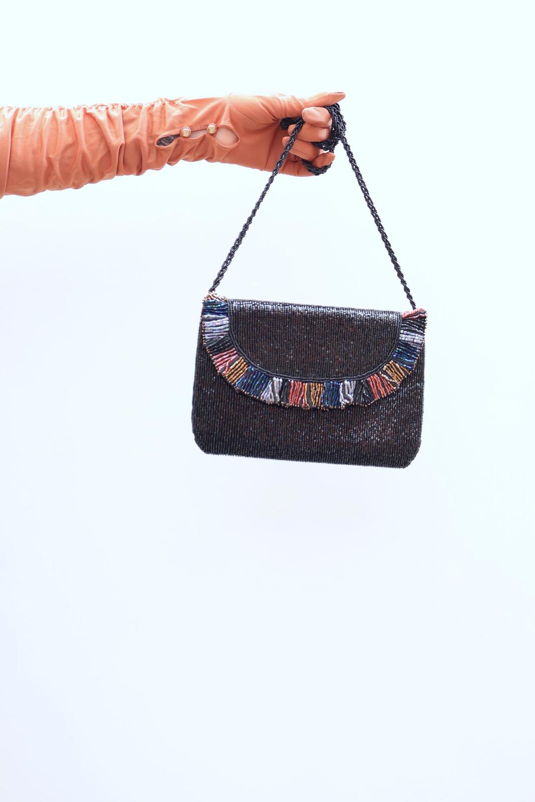 Vintage 80s Beaded Bag