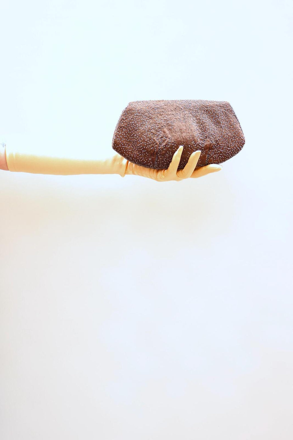 Vintage Silk 50s Clutch Bag
