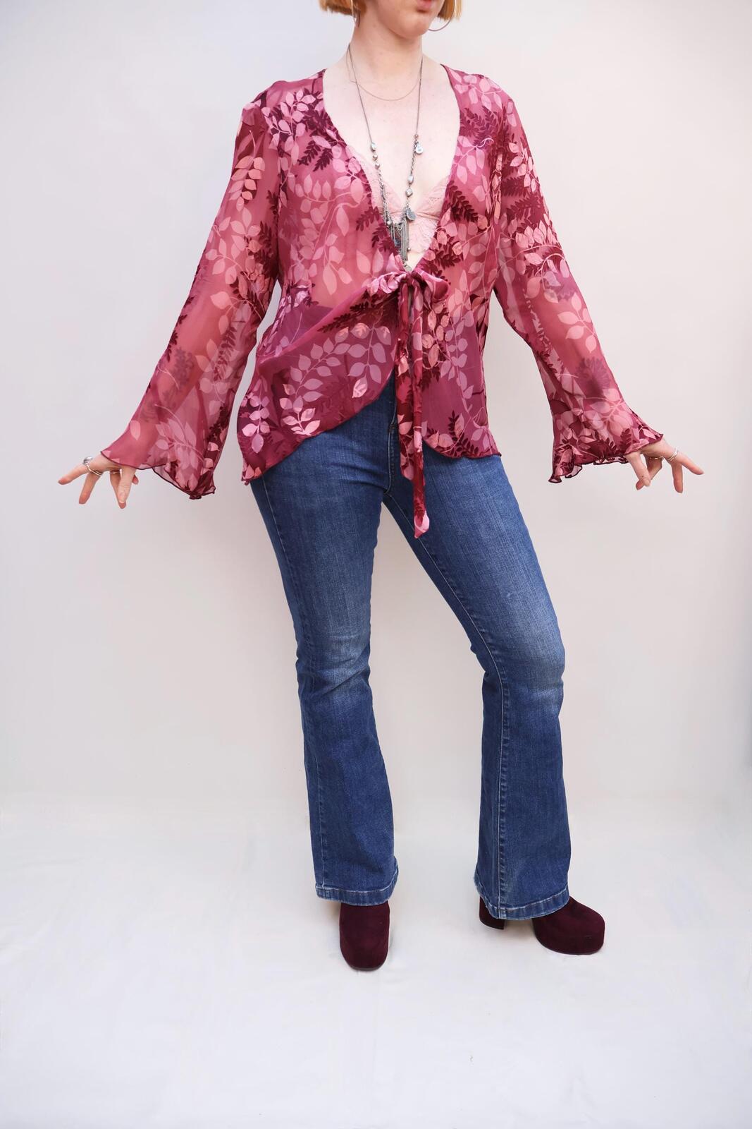 Vintage Devore Silk Blouse