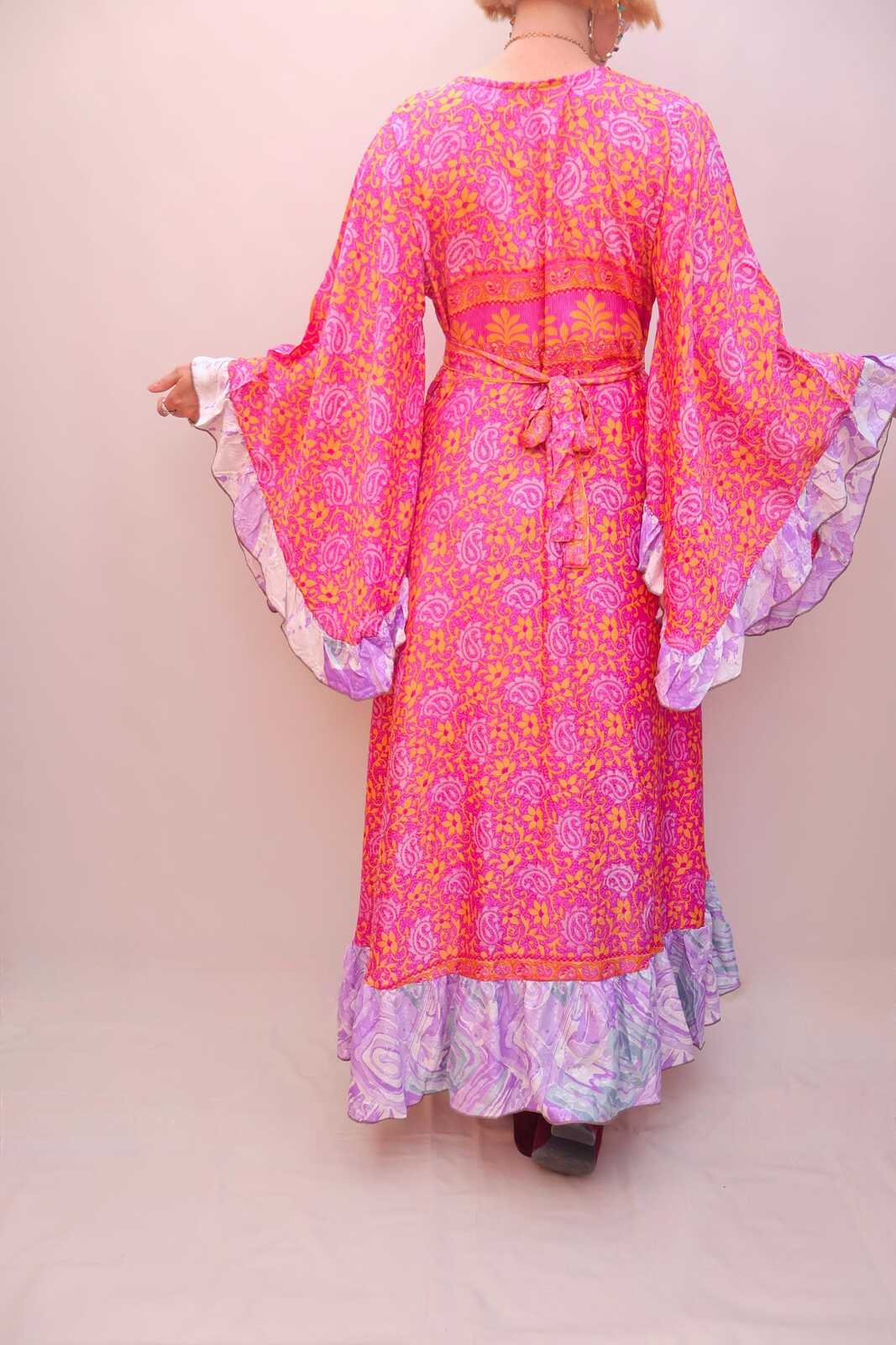Upcycled Sari Wrap Dress