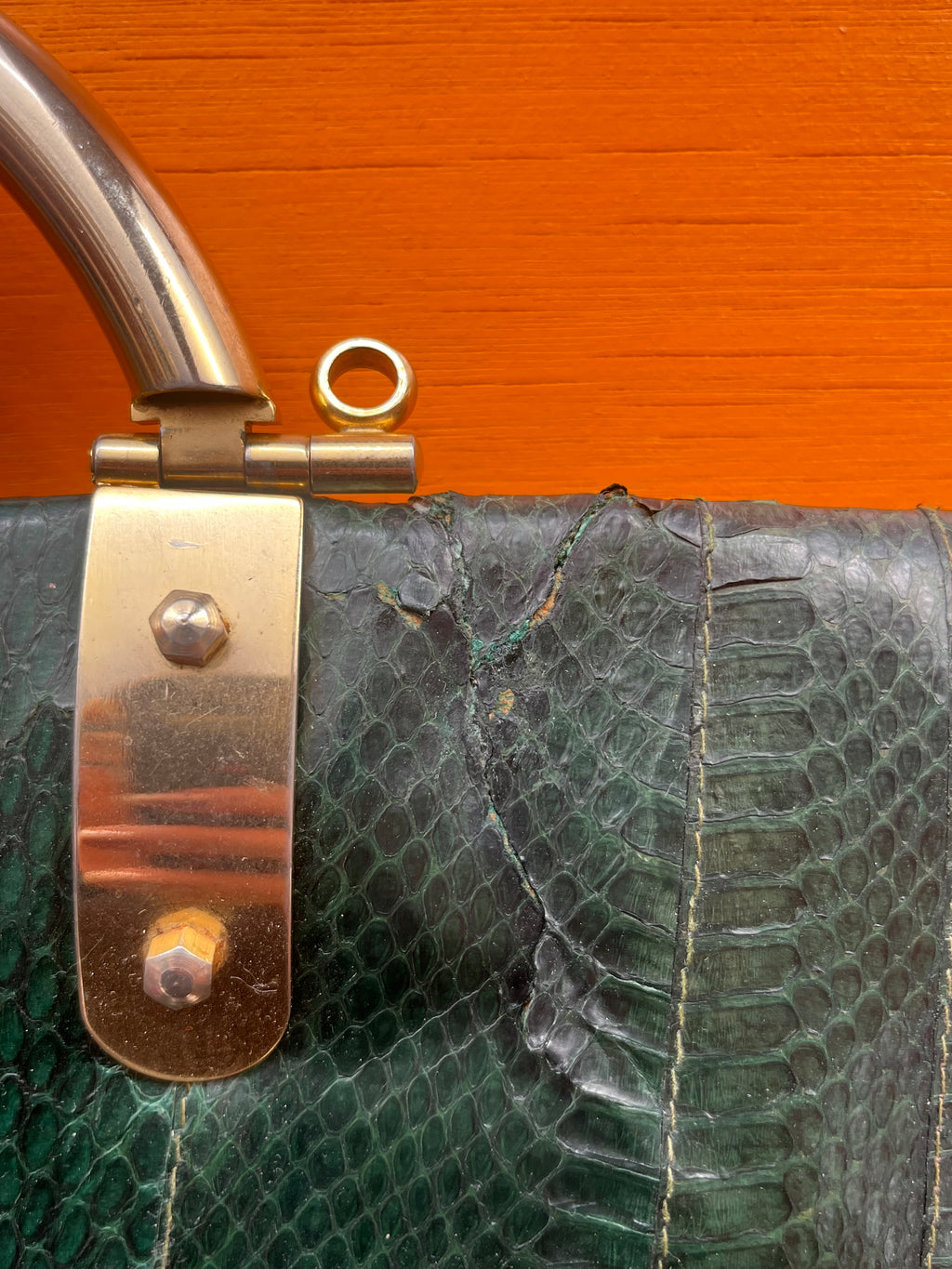 Vintage 70s Snakeskin Clutch