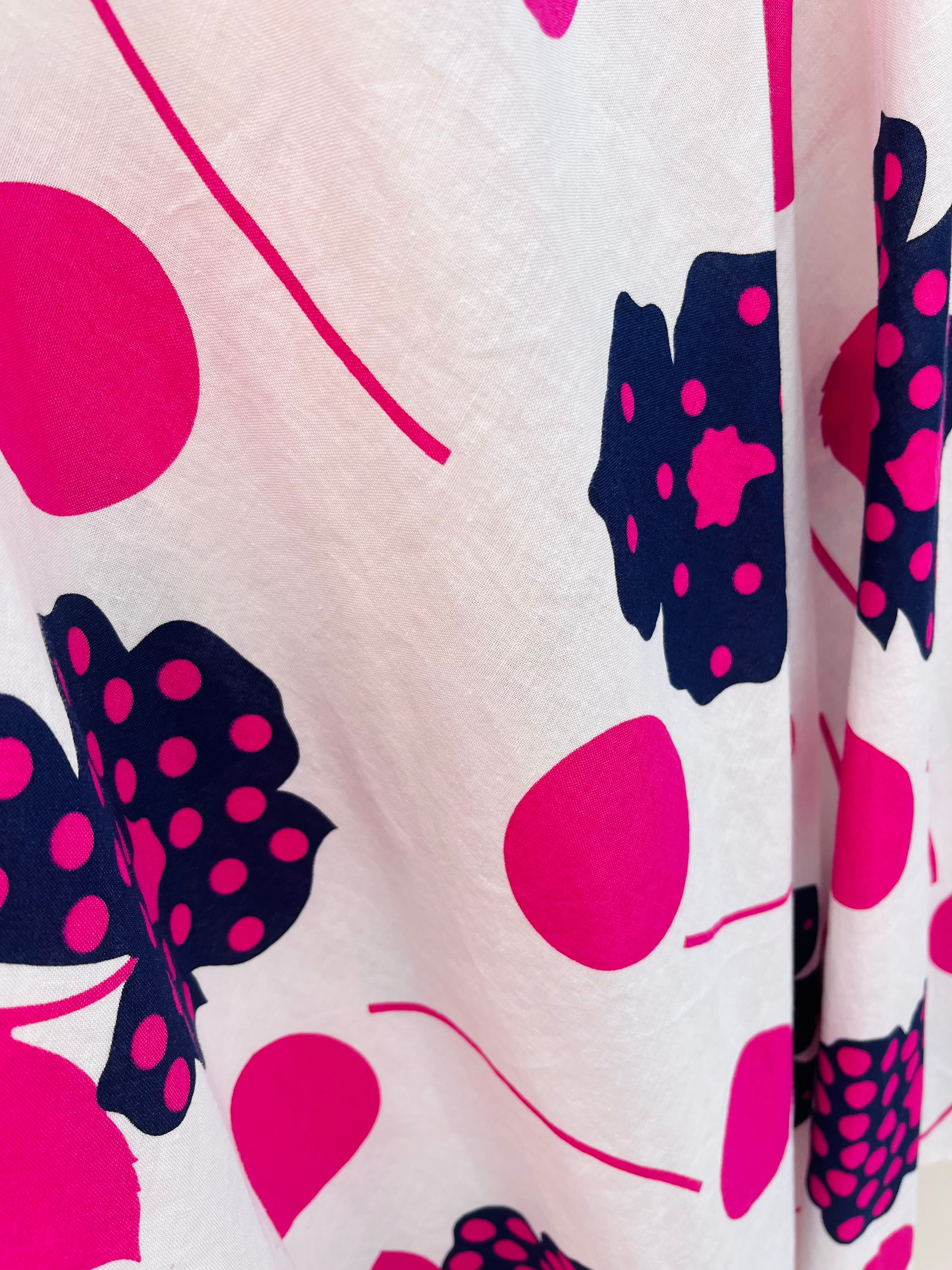 Vintage 80s Boned Cotton Dress