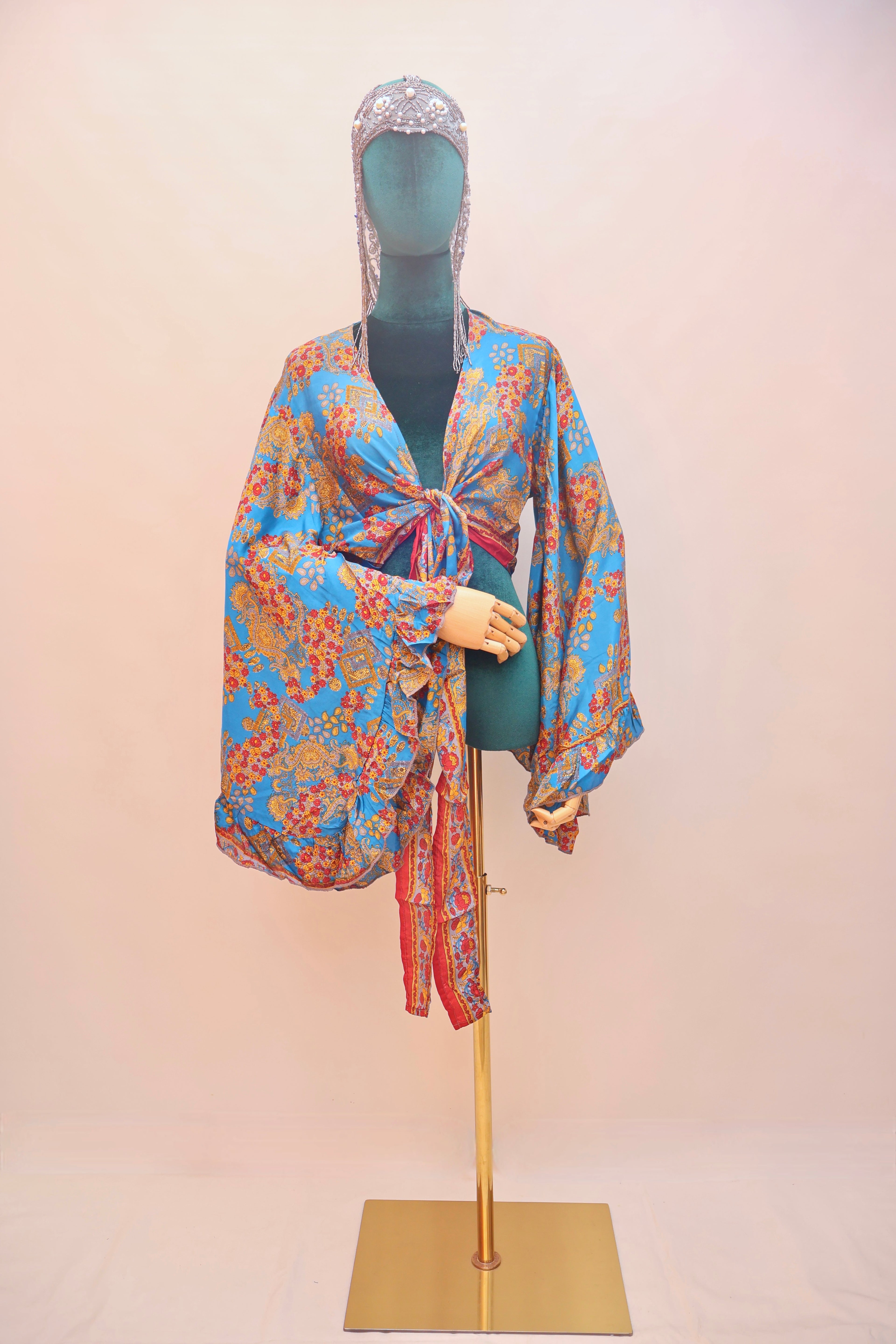 Upcycled Sari Silk Blouse