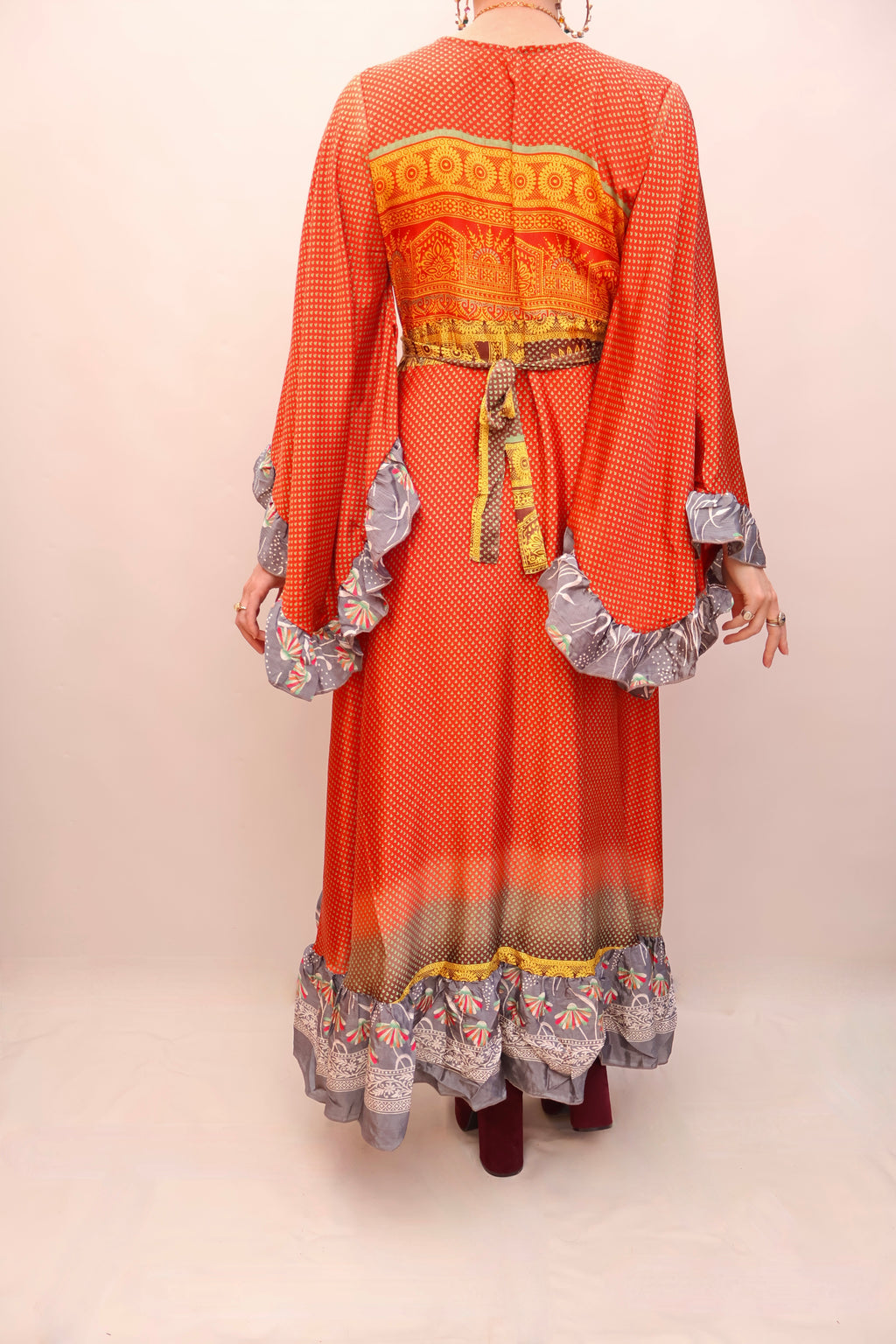 Upcycled Sari Wrap Dress
