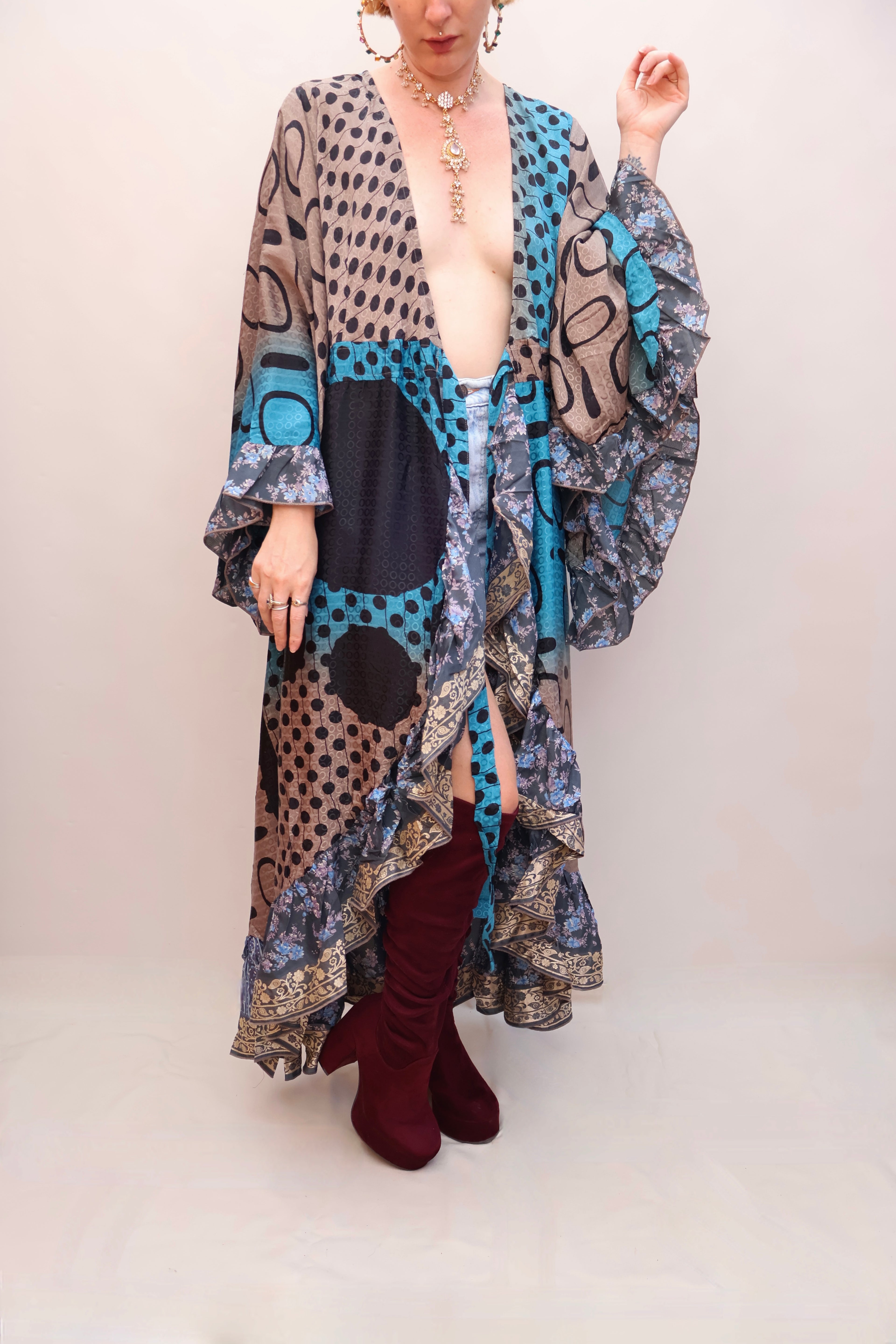 Upcycled Sari Wrap Dress